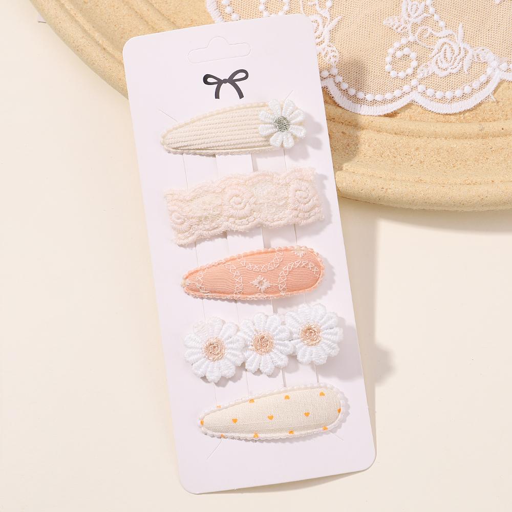 Kids Fresh Hair Clip Set Flower Printe Sweet Butterfly Hairpins Children BB Hair Bangs Clips Barrettes Girl Accessories Headwear