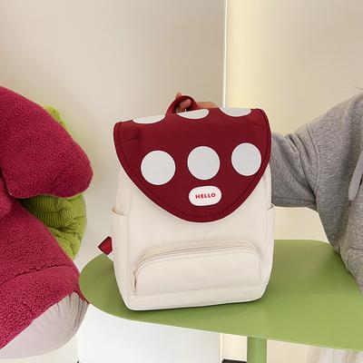 Children's Backpack, Little Girl, Elementary School Backpack, Cute Little Fresh Mushroom Bag, Kindergarten Schoolbag