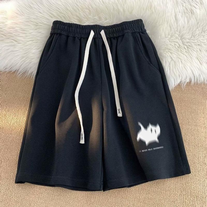 

Shorts, Men s Summer Printed Sports Pants, Trendy Loose Fitting Couple s Versatile Casual Five Quarter Pants XXXXXL чорний