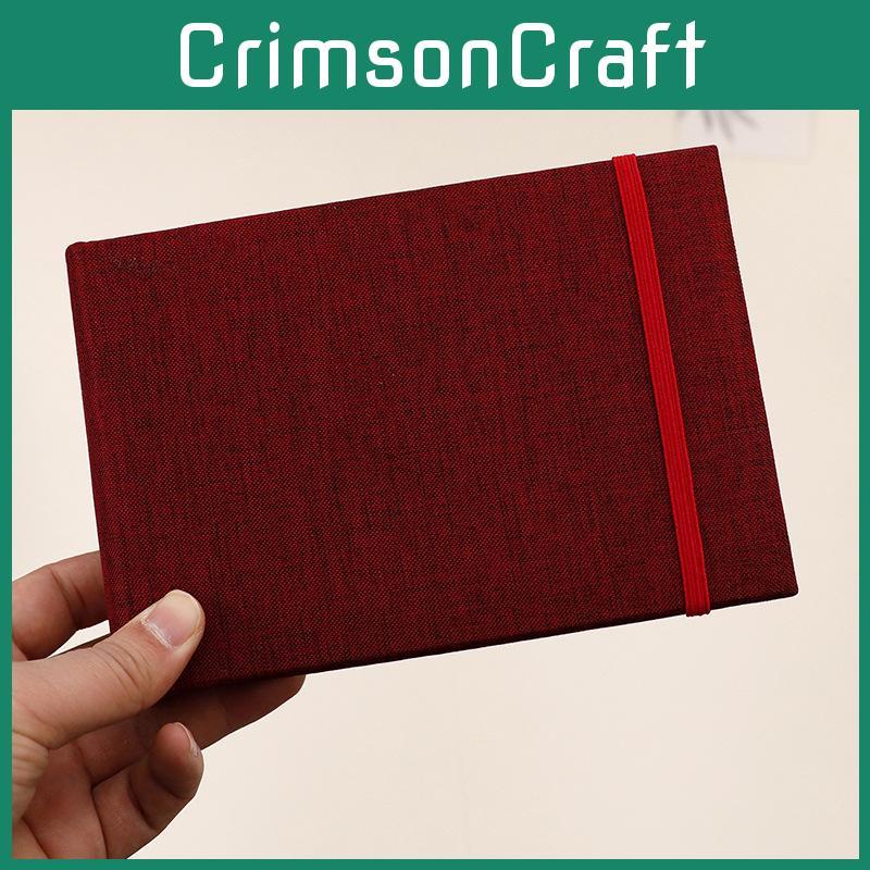 Book Mini Flip Album Portable Linen Cover Photo Album For Travel Storage Memory