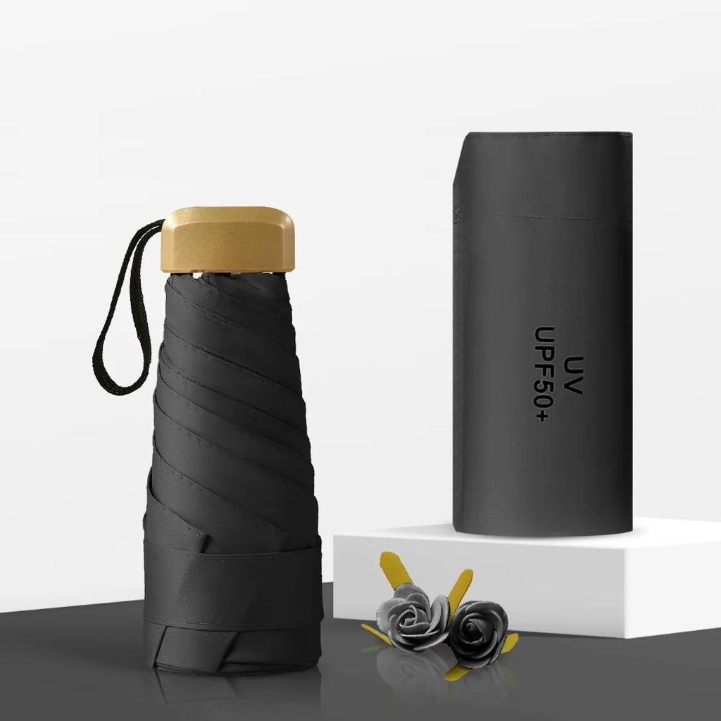 Flat 50% Off Card Bag Umbrella Sun Umbrella Women'S Mini Sun Protection Ultraviolet Pocket Umbrella Flat 50% Off Small