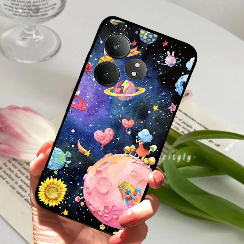 For Realme GT 6 GT6 Case Shockproof Soft TPU Silicone Phone Cover For Realme GT 6T Capa Realme GT6 GT6T Cartoon Matte Bumper