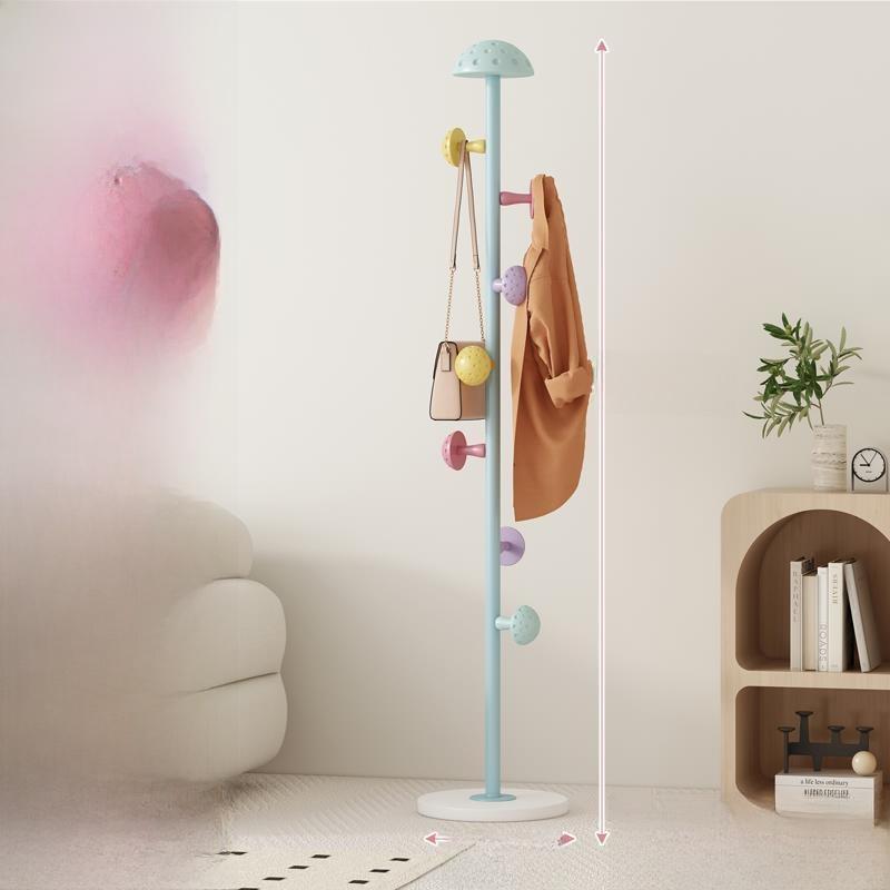 Creative Floor-Mounted Luxury Renting Living Room Mushroom Shaped Clothes Hanger Multi-Purpose Durable Wooden Hanger