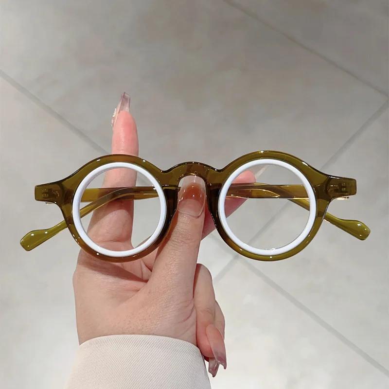 Vintage Luxury Brand Design Round Optical Glasses Small Frame Women For Men Steampunk Computer Classic Myopia Eyewear Frames