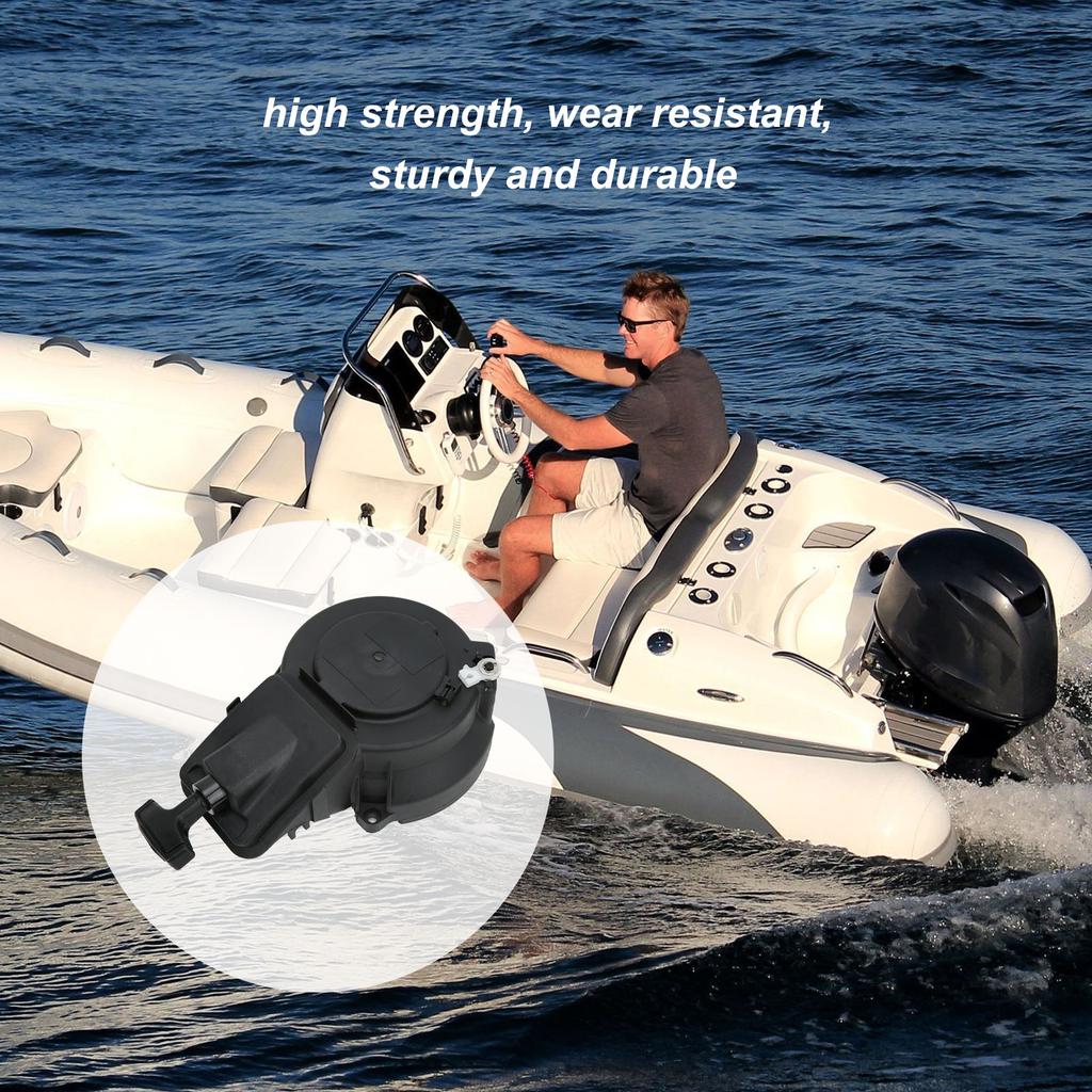 Pull Start Starter  Starter Assembly  Starter Pull Start Assembly Replacement for 9.9HP 15HP 2 Stroke Outboard Motor