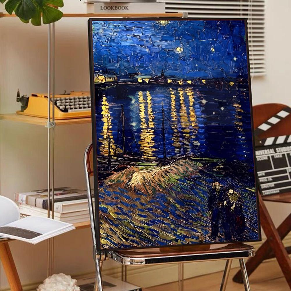 Art Painting Van Gogh Poster Self-adhesive Art Poster Whitepaper Prints Posters Artwork Aesthetic Art Wall Painting