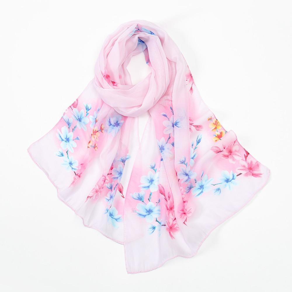 Print Silk Scarf Vintage Headkercheif Hijab Foulard Bandana New Neck Tie Shawl Wraps Women