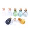 2 stk 1:12 Dukkehus Mini Glas Farveflasker Korkflasker Lille Glasflasker Vials Model