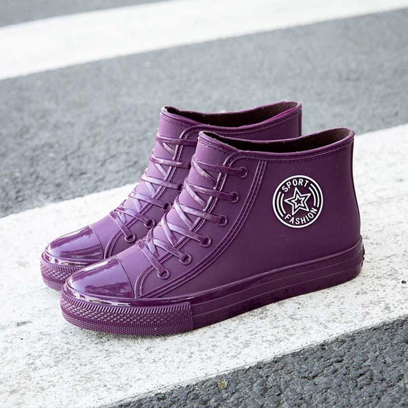 

New waterproof shoes women s rain shoes women s adult short rain boots fashion student rubber shoes versatile soft-soled overshoes women s summer 41