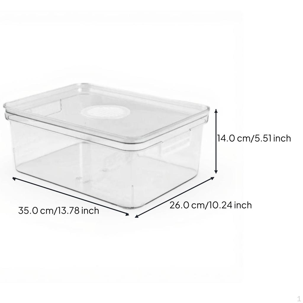 Transparent Acrylic Breeding Box for Herpetofauna Feeding with Vents 25x17x12cm Set
