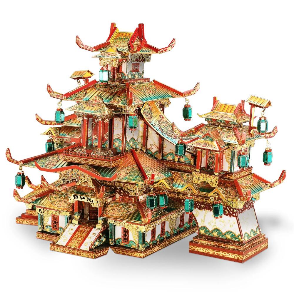 Rompecabezas de Metal 3D Piececool para Adulto Estilo Chino Kits de Construcción Modelo DIY para Juguete de Rompecabezas
