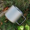 100ml Double Wall Coffee Cup Portable Outdoor Water Cup with Fixed Handle Camping Mug For Hiking Camping Drinkware