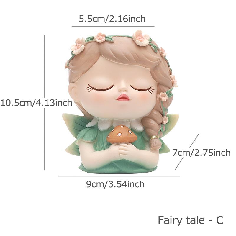 Cute Girl Flower Pot for Succulents, Decorative Planters Girls Portrait Garden Pots for Home Decor Desktop Ornamentpotsforplants
