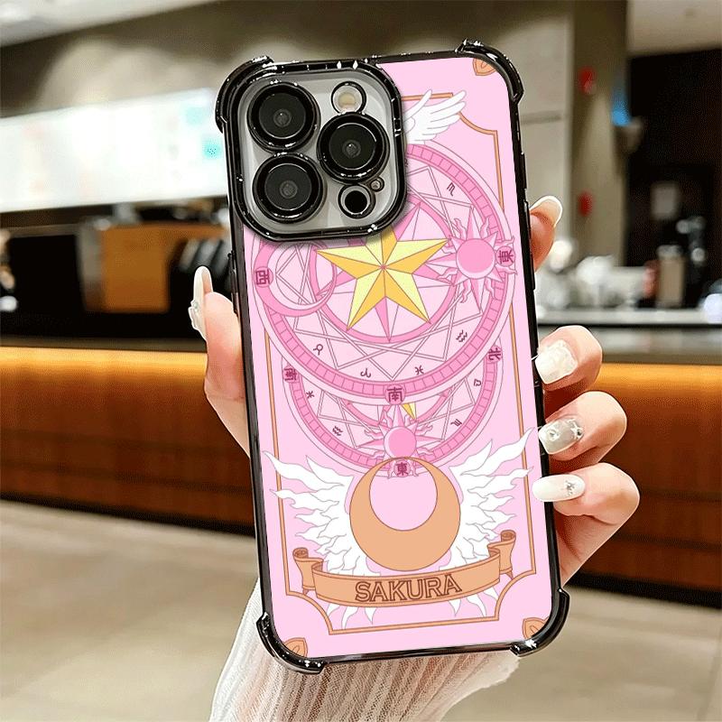 Cardcaptor Sakura Cute Girl Soft Phone Case For iPhone 15 16 17 Air 14 Pro Max 16E Plus 13 12 Mini Plating Anti-Fall Fundas