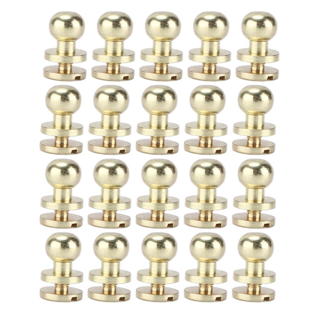 20set Brass Rivets Abrasion Resistance Imitation Gold Luggage Hardware Accessories for Craft Enthusiasts