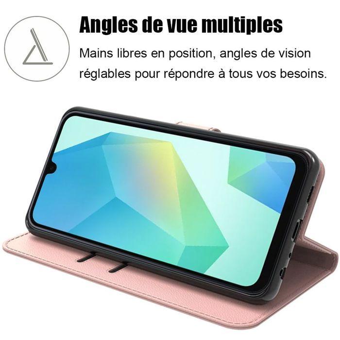 Coque de protection - BOOLING - pour Samsung Galaxy A16 4G/5G - Antichoc - Anti-Rayures - Cuir Synthétique - Rose