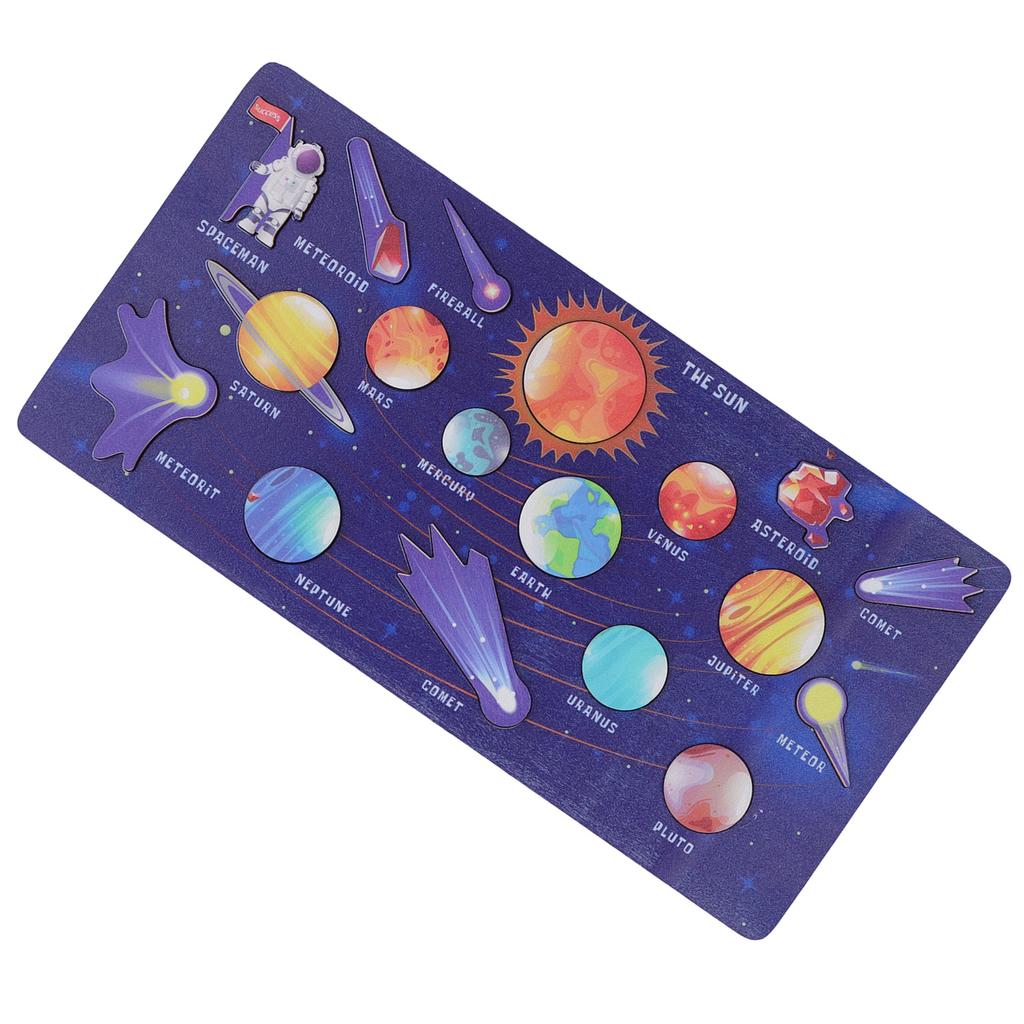Wooden Solar System Assembling Matching Toy Astronomy Science Educational   Toy for Kids