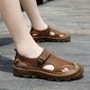 Leather Fashion Walking Shoes Men Luxury Brand Breathable Luxury Sandals All-match Mens Outdoor Loafers New Beach Men's Sandals