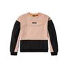 Color Block Loose Fleece Pullover Sweatshirt Women Tops Light-Pink A5X3H-662