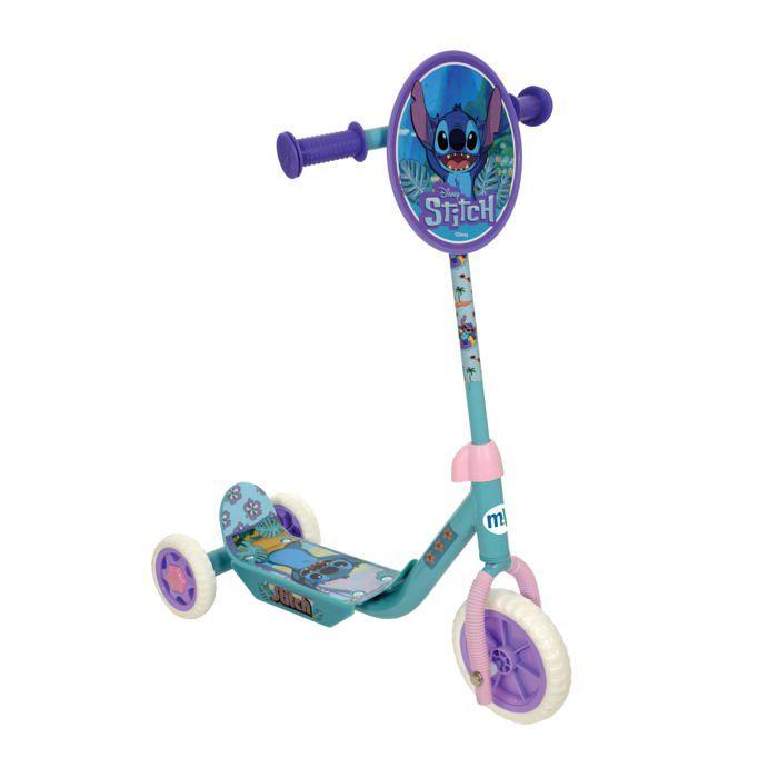 Trottinette enfant trois roues - Disney - Stitch Deluxe - Cadre en acier - Pneus EVA - Guidon réglable 64-74 cm - Bleu