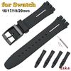 Weiches Silikonarmband für Swatch 16mm 17mm 19mm 20mm Gummi-Uhrenarmbänder Herren Damen Wasserdichtes Sportarmband Armband