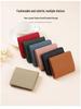 Women's Mini Coin Purse: Japanese Style Genuine Cowhide Leather with Lychee Pattern.