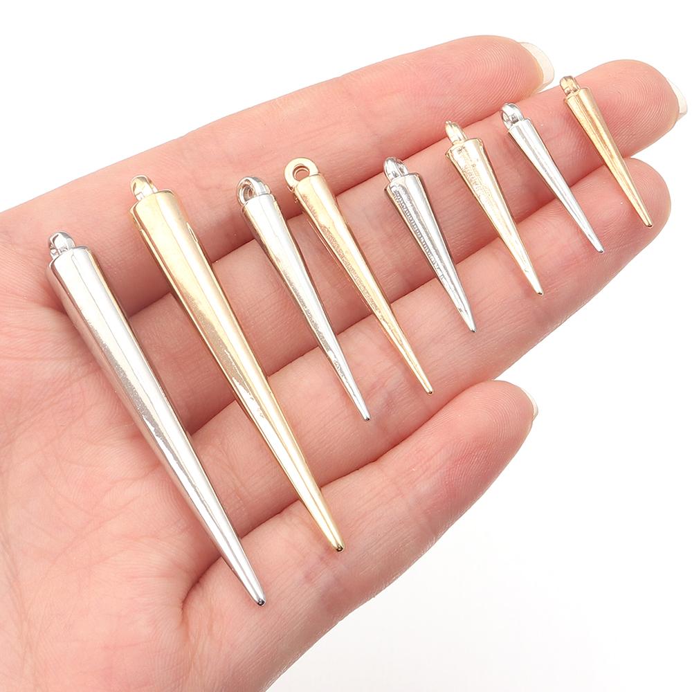 50-200pcs/lot CCB Cone Shape Charms Pendants Plastic Charms Beads For Jewelry Making DIY Bracelets Necklace Earrings Accessories