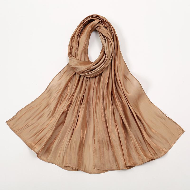New Shimmer Silk Hijab Scarf For Women Muslim Shawl Abaya Silk Hijab Abaya Hijabs For Woman Jersey Head Wrap Scarf Islam Turban