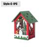 20PCS Christmas Decorations Creative DIY Assembled Cabin Painted Luminous House Christmas Tree Hanging Christmas Hut Ornaments