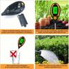 4-In-1 Soil Moisture Meter Digital pH Meter/Soil Moisture/Plant Temperature/Light Intensity Suitable for Soil Testing In Gardens