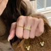Light Luxury Retro Inlay Full Diamonds Golden Coin Female Ring New In Round Exquisite Hollow Out Rings for Women Daily