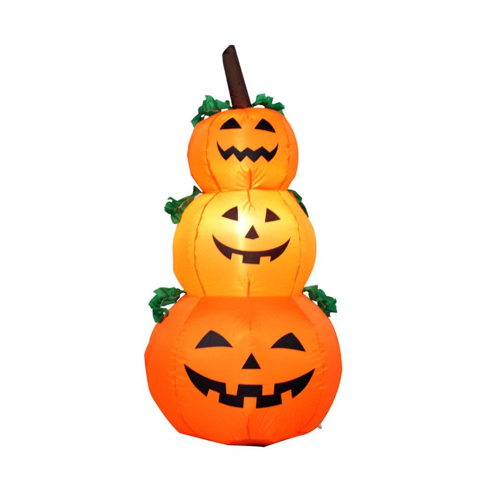 Halloween Inflatable Pumpkin 1.2m 3 Ghost Decor for Party Outdoor Decoration