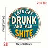 Vintage 8 Inch Aluminum Tin Sign for Man Cave Bar Decor Humorous Metal Plaque Waterproof Wall Art