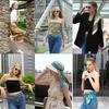 4PcsSetof Oversized Square Scarves Polyester Silk-Feel Neck Scarves Headscarves Sleep Caps Casual Fashion Hair Accessories