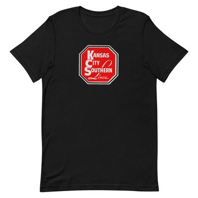 Kansas City Southern Lines Railway Eisenbahn Grafik T-Shirt Unisex 100% Baumwolle T-Shirt Herren T-Shirts Oberteil