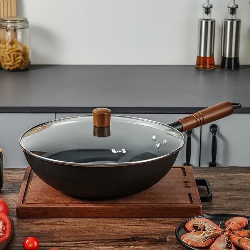 Zhang Xiaoquan 32cm Uncoated Refined Iron Wok