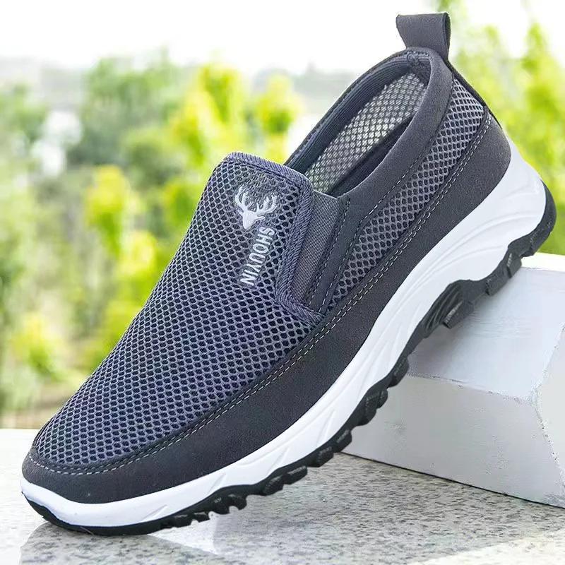 Summer Men Shoes Fashion Mesh Lightweight Breathable Sneakers Men Soft Sole Anti-Slip Casual Shoes for Men Zapatos De Hombre