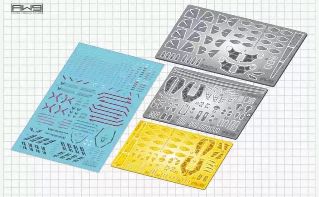 HG 1/144 Mighty Strike Freedom Gundam Custom Detail Up High-Quality Stainless Steel Parts with Water-Transfer Decals