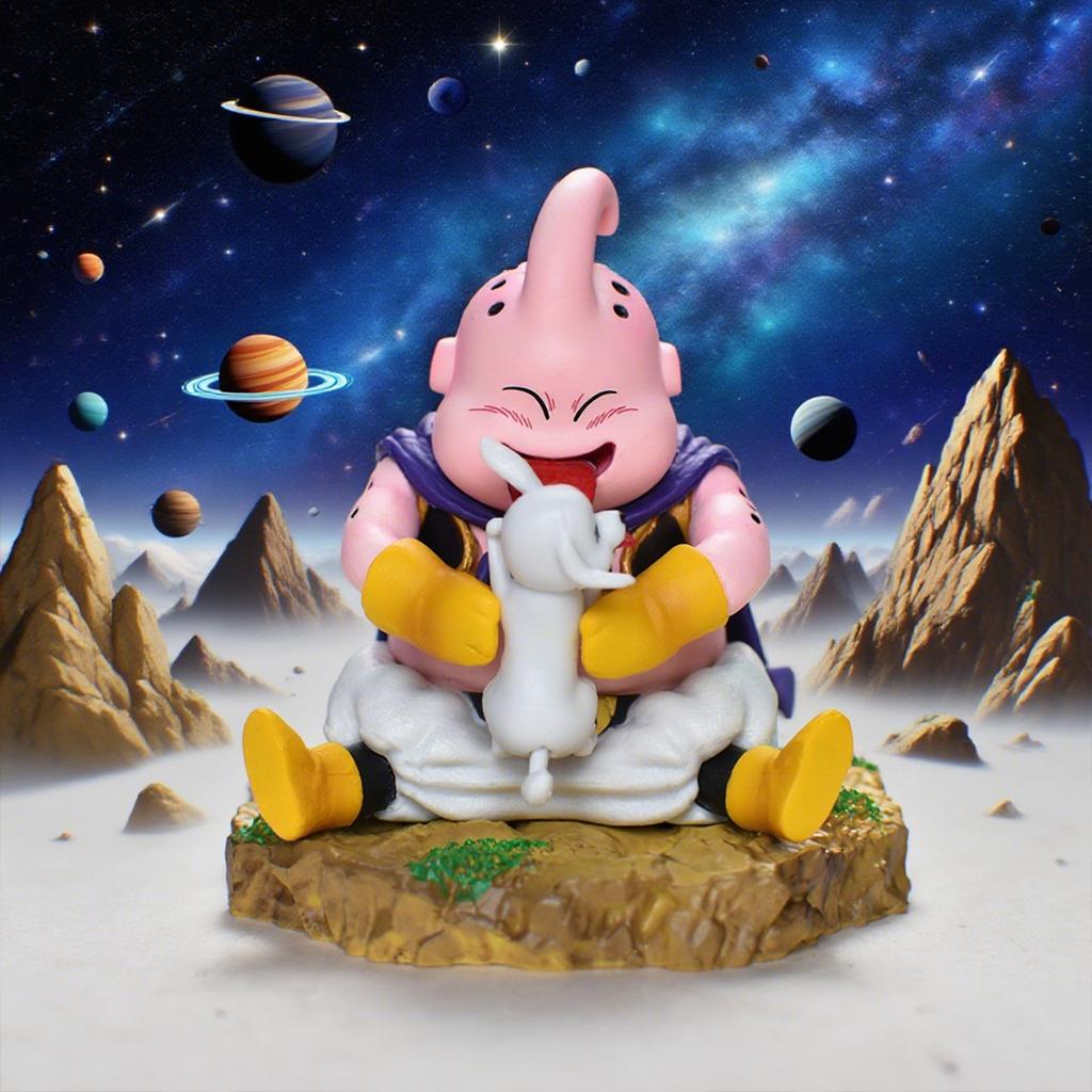 8cm Dragon Ball Majin Buu Figurki Anime Wersja Q Figurka PVC Statua Model GK Zabawki Kolekcjonerska Dekoracja Biurko Prezenty
