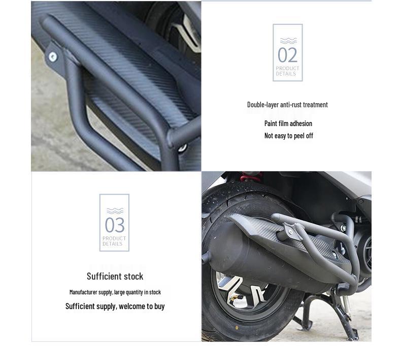 Suzuki UY125 Exhaust Guard: Anti-Fall & Collision Bumper Accessory