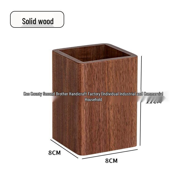 In Stock Wooden Kung Fu Pen Holder - Chinese Style Tea Caddy, Knife Holder, Makeup Brush & Office Desk Organizer