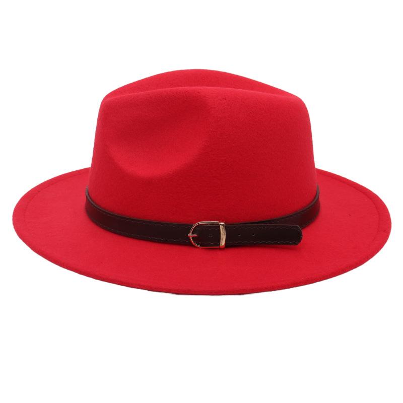 Cappello a Cilindro per Bambini Fibbia per Cintura Cappello in Feltro da Sfilata Cappello di Lana da Esterno Genitore-Figlio Cappello Jazz Uomini e Donne
