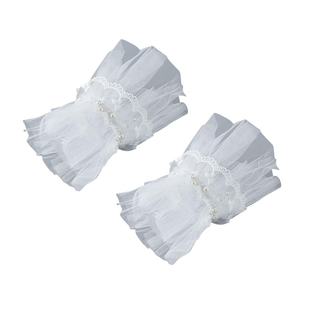 False Lace Brim Sleeves Detachable Autumn Winter Sweater Decorative Sleeves Lace Brim Pearls Lace Wrist Cuffs