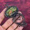 Unakite Gemstone Pendant Copper Wire Wrapped Pendant Handmade Brand New Jewelry