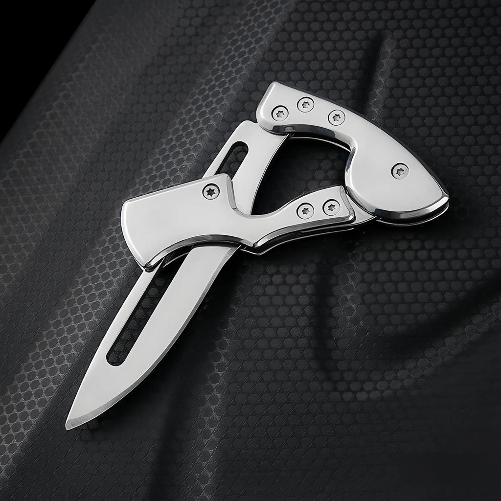 Outdoor Folding Knife Fruit Knife Stainless Steel Camping Knife Mini Mechanical Folding Knife Keychain Carrying Pocket Knife