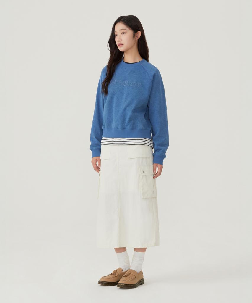 COVERNAT WOMAN Denim Cooper Logo Sweatshirt