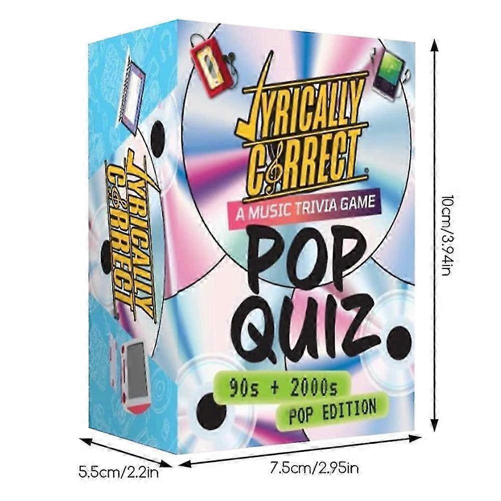 Trivia-card game music lovers gift idea. Test your music knowledge with lyrical challenges. Engaging building event