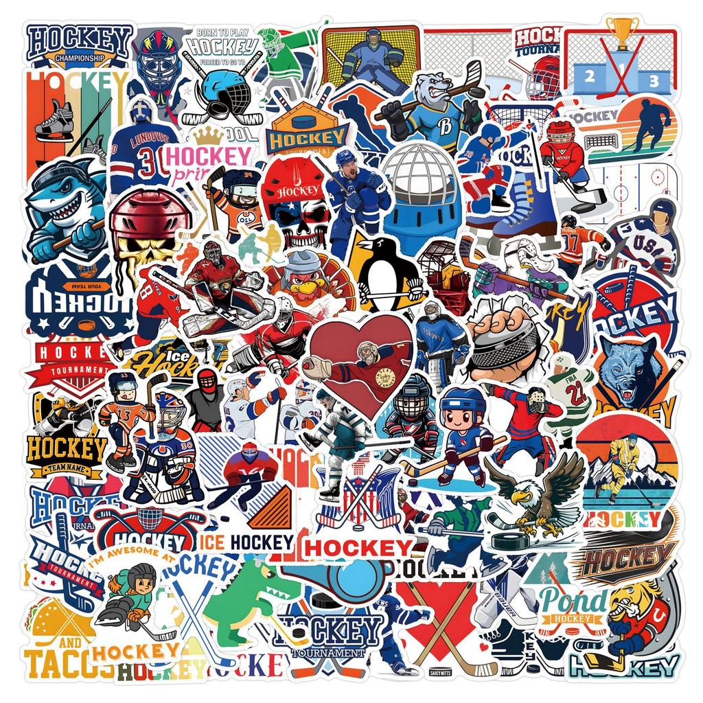 110 New Ice Hockey Ice Hockey Graffiti Stickers Decorate Notebook Suitcase Mobile Phone DIY Stickers
