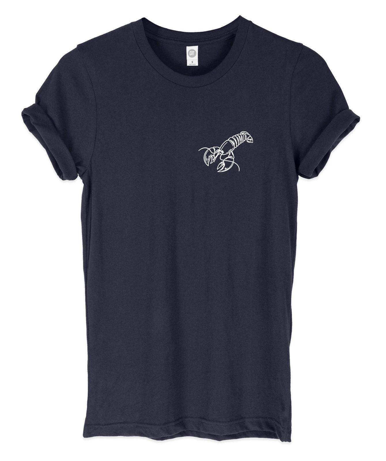 Lobster Breast Print Mens Womans Funny Unisex Pocket Print T-Shirt S