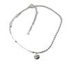 Sterling Silver Lucky Letter Ankle Bracelet for Women - Korean Simple Design, Versatile Gift for Students and Friends